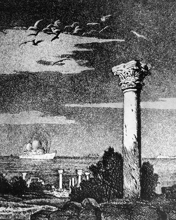 «У Херсонесі». 1984. Офорт